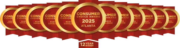 consumers choice award banner showcasing 12 years in row