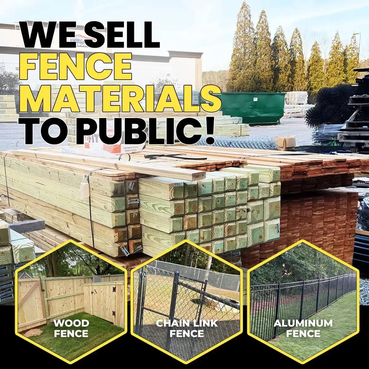 fence material supplier atlanta ga