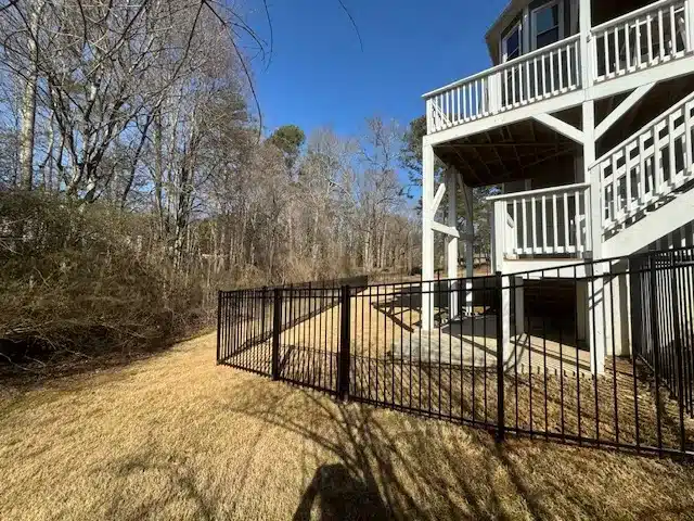black aluminum yard fence in Kennesaw Georgia