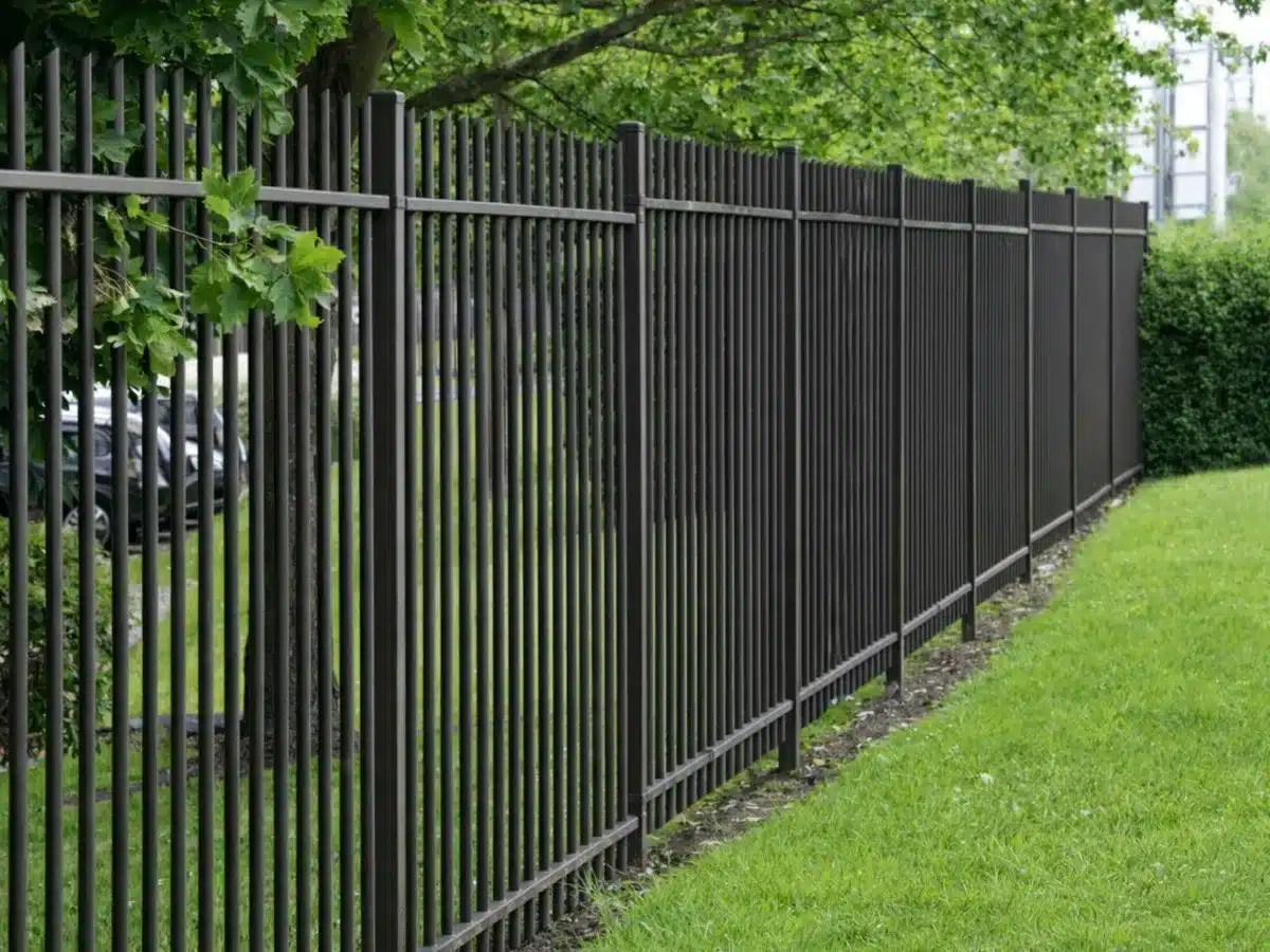 a steel fence installed in Kennesaw Georgia