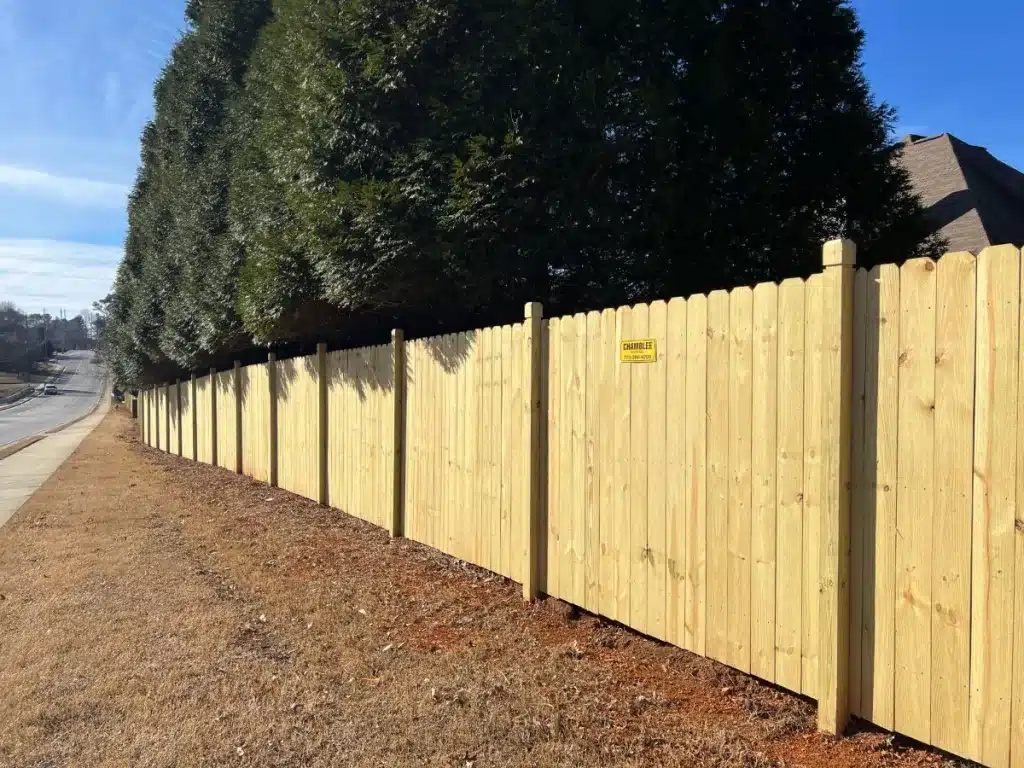 wood fence installation in Kennesaw Georgia